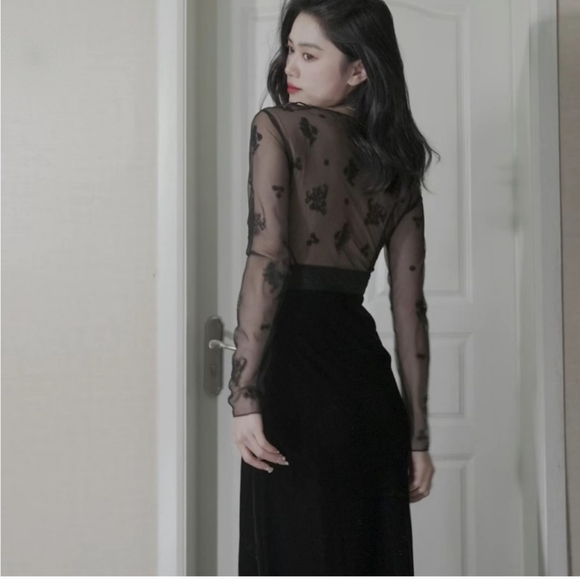 BNWT! Zara Velvet trim dress - Picture 5 of 11